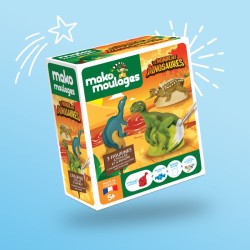Kit creativo de 3 moldes Mundo de los Dinosaurios - Mako Moulages. n2