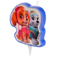 1 vela Patrulla Canina - Stella + Everest (9 cm)