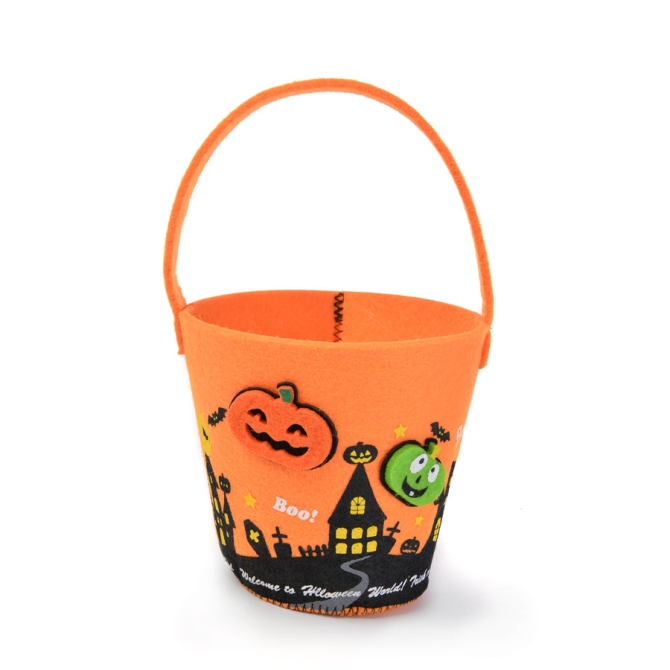 Bolso Saco Calabaza de Halloween (12 cm) - Fieltro 