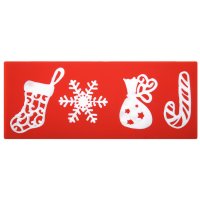 Molde Huellas Patrones Encaje Navidad (15 cm) - Silicona