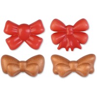 Surtido de 4 lazos curvos de chocolate blanco