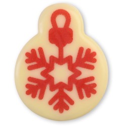 Surtido de 4 adornos navideos de 3, 6 cm de dimetro y chocolate blanco.. n1