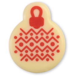 Surtido de 4 adornos navideos de 3, 6 cm de dimetro y chocolate blanco.. n3