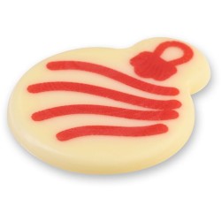 Surtido de 4 adornos navideos de 3, 6 cm de dimetro y chocolate blanco.. n6