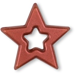 4 estrellas de Navidad de chocolate blanco con agujeros  3, 4 cm. n2