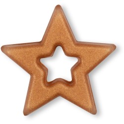 4 estrellas de Navidad de chocolate blanco con agujeros  3, 4 cm. n3