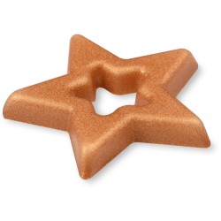 4 estrellas de Navidad de chocolate blanco con agujeros  3, 4 cm. n4