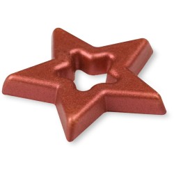 4 estrellas de Navidad de chocolate blanco con agujeros  3, 4 cm. n5