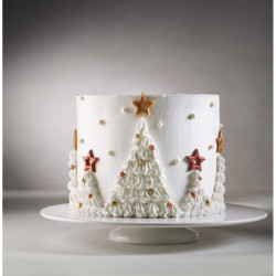 4 estrellas de Navidad de chocolate blanco con agujeros  3, 4 cm. n7