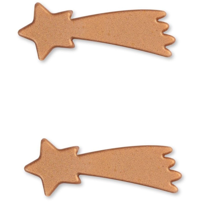 2 Cometas de Oro de Chocolate Blanco de 7 cm 