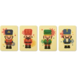 4 placas de chocolate blanco con forma de cascanueces  5 cm. n1