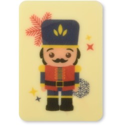 4 placas de chocolate blanco con forma de cascanueces  5 cm. n3