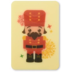 4 placas de chocolate blanco con forma de cascanueces  5 cm. n4