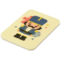 4 placas de chocolate blanco con forma de cascanueces  5 cm. n6