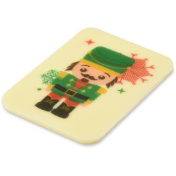 4 placas de chocolate blanco con forma de cascanueces  5 cm. n8