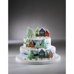 Surtido de 3 casitas escandinavas Ø 5 cm – Azúcar. n°7