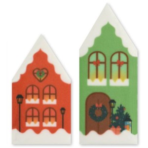 Surtido de 2 casitas escandinavas  5 cm  Azcar