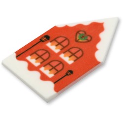 Surtido de 2 casitas escandinavas  5 cm  Azcar. n4