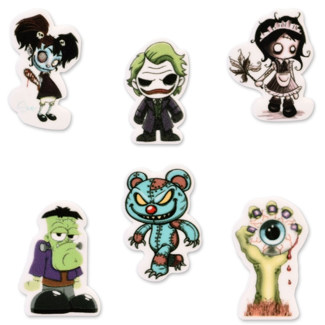 6 figuras de miedo - 3 cm 