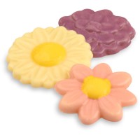 Surtido de 3 Flores -  3,5 cm - Chocolate blanco