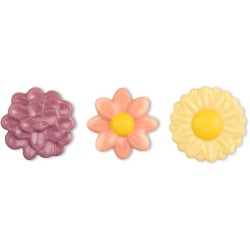 Surtido de 3 Flores -  3, 5 cm - Chocolate blanco. n1