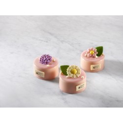Surtido de 3 Flores -  3, 5 cm - Chocolate blanco. n8