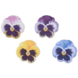 4 Pensamientos Pequeos -  3, 2 cm - Oblea. n1