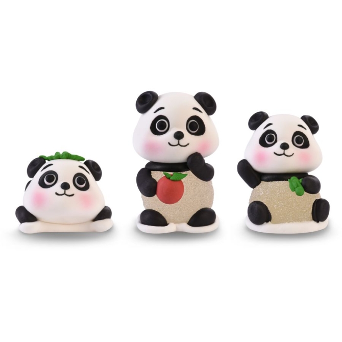 Surtido de 3 Pandas - Azcar Gelatina - 6 cm 