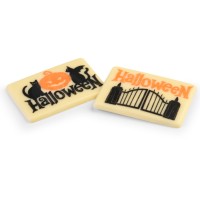 2 Barritas de Halloween de 5 cm - Chocolate Blanco