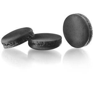 6 Macarons Negros - 3,5 cm - (Para 3 Macarons)