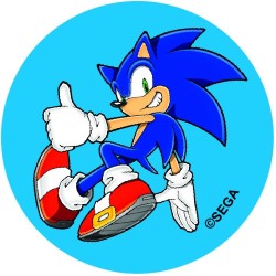 12 pegatinas de galletas Sonic (5, 5 cm) - Az�car. n�1