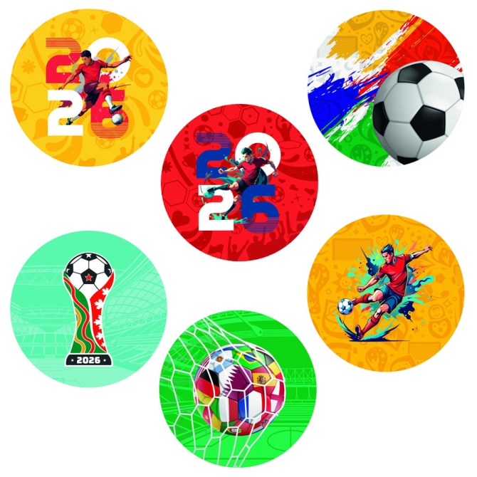 12 pegatinas de galletas de f�tbol del Mundial (5, 5 cm) - Az�car 