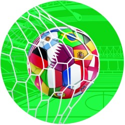12 pegatinas de galletas de f�tbol del Mundial (5, 5 cm) - Az�car. n�2