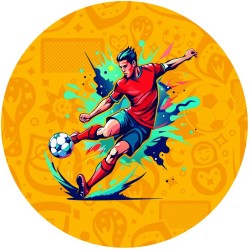 12 pegatinas de galletas de f�tbol del Mundial (5, 5 cm) - Az�car. n�3