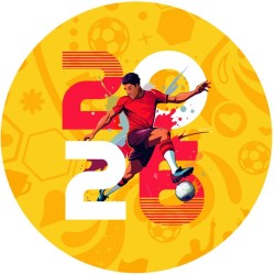 12 pegatinas de galletas de f�tbol del Mundial (5, 5 cm) - Az�car. n�4