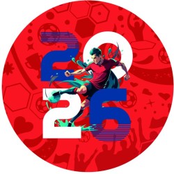 12 pegatinas de galletas de f�tbol del Mundial (5, 5 cm) - Az�car. n�6