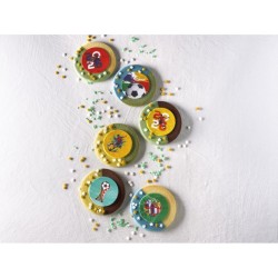 12 pegatinas de galletas de f�tbol del Mundial (5, 5 cm) - Az�car. n�7