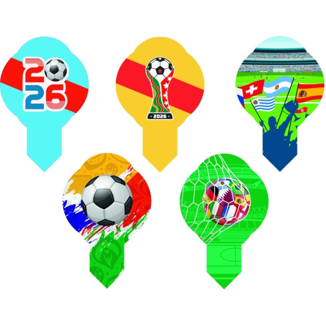 10 tabletas de papel oblea para la Copa Mundial de F�tbol 