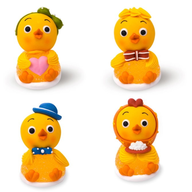 2 Pollitos (5 cm) - Azcar  /  Azcar Gelatina 