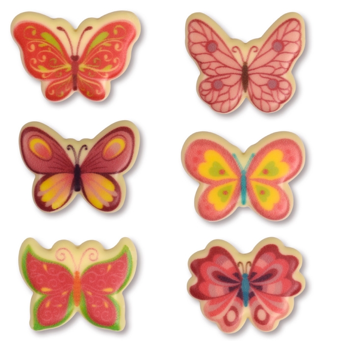 6 Mariposas Pequeas - Chocolate Blanco 