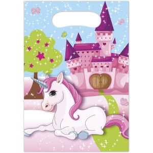 6 bolsas de regalo de unicornio encantado