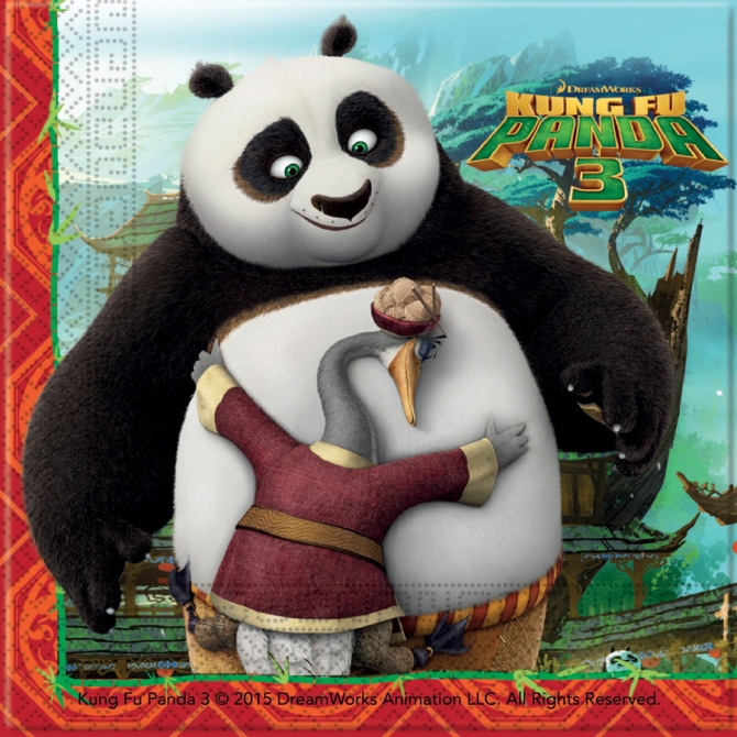 20 Servilletas Kung Fu Panda 3 