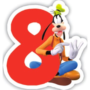 Vela nmero 8 Club Mickey - Goofy