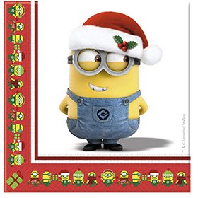 20 servilletas navideas de Minions 