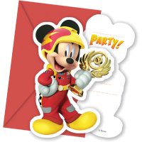 6 invitaciones Mickey Racing