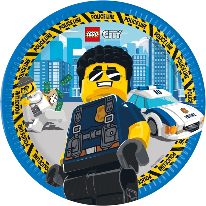 8 platos de la ciudad de Lego 