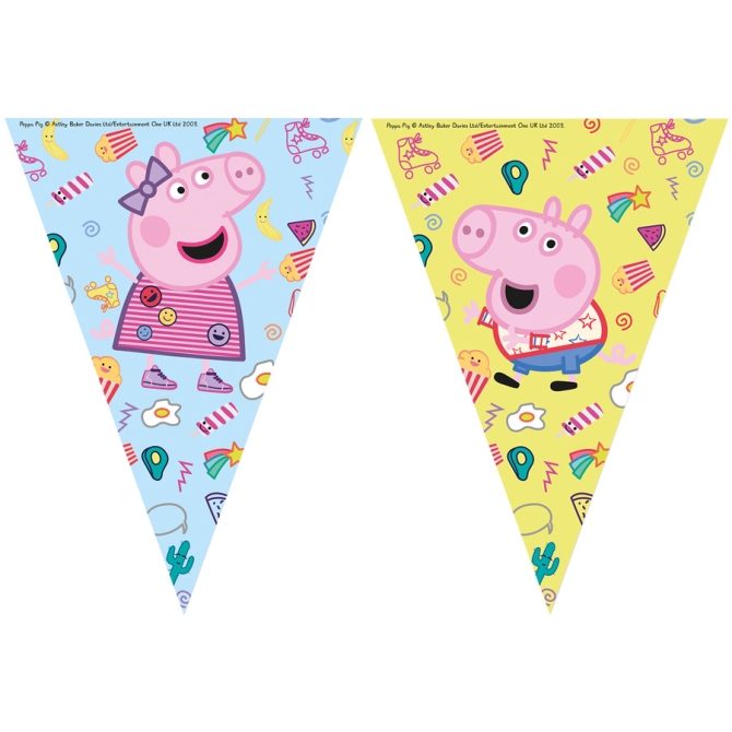 Guirnalda de banderines Peppa Pig 