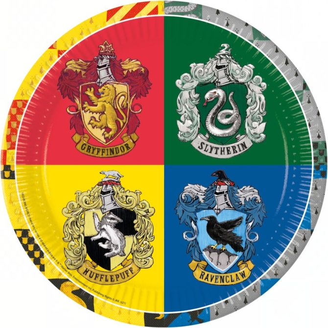 8 platos de Harry Potter Hogwarts 