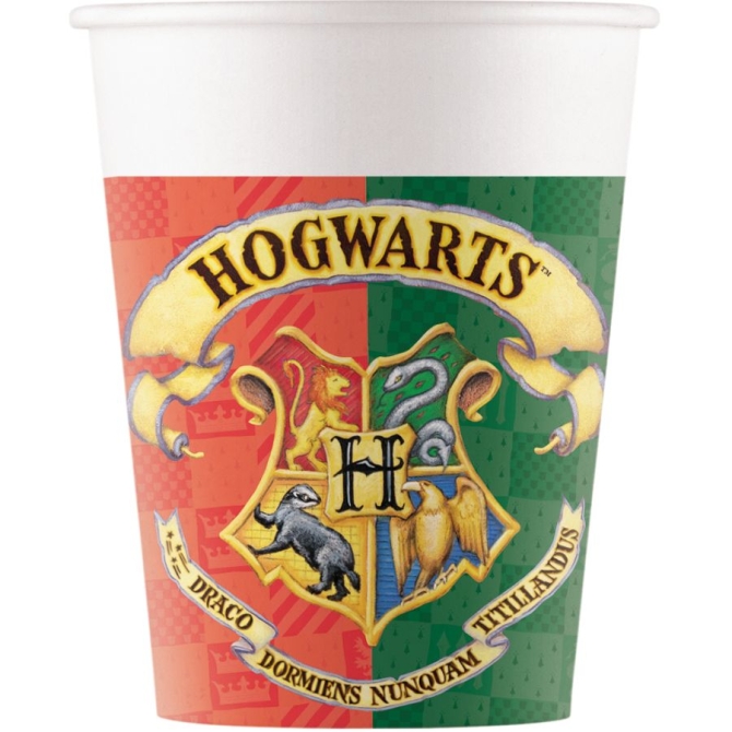 8 vasos de Harry Potter Hogwarts 