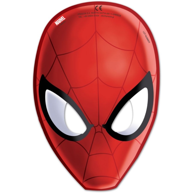 6 máscaras de Spiderman 